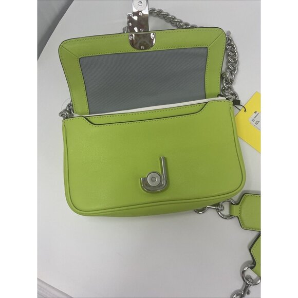 Marc Jacobs The J Green Glow Smooth Leather Shoulder Crossbody Handbag Purse - Picture 10 of 13